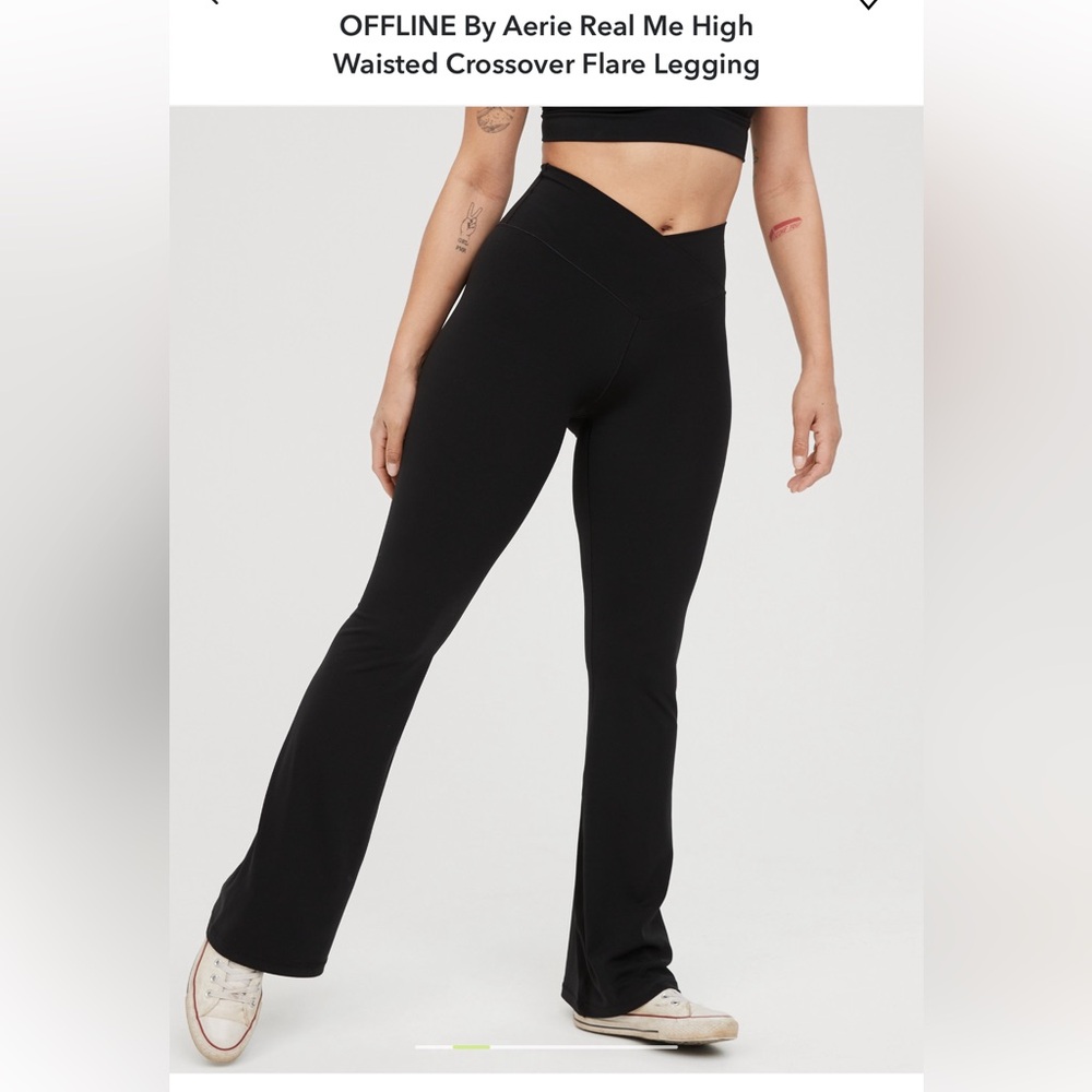 Offline by Aerie high waisted crossover flare legging medium short NWT